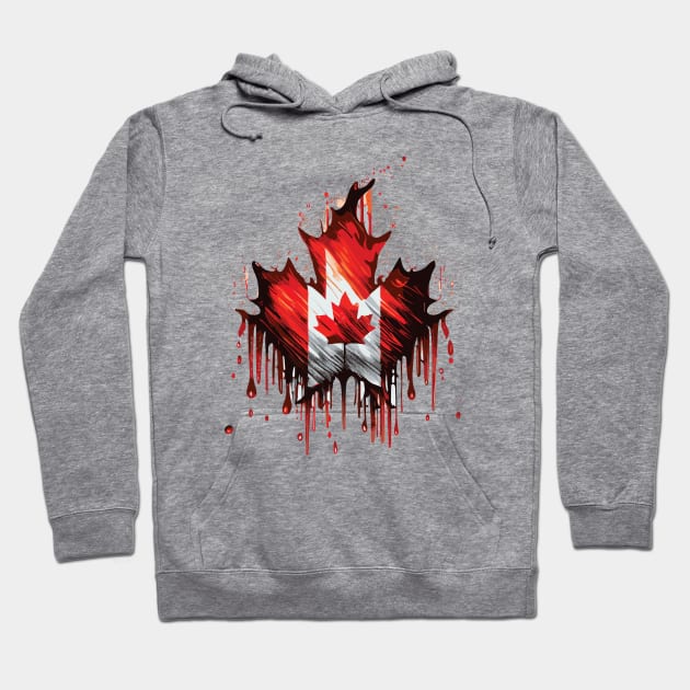 Canada Flag Hoodie by remixer2020